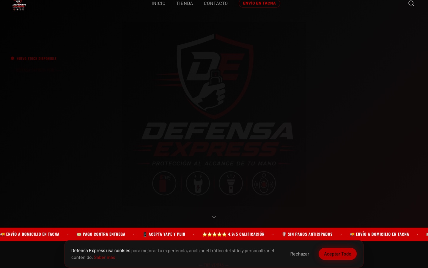 Defensa Express Perú website screenshot
